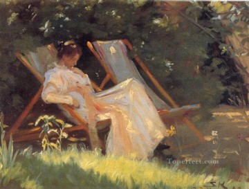ペダー・セヴェリン・クロイヤー Painting - マリー・エン・エル・ジャルダン 1893年 ペダー・セヴェリン・クロイヤー